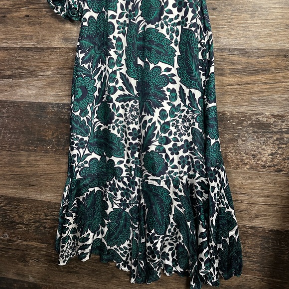 J. Crew Teal and White One-Shoulder Floral Dress - Picture 6 of 15